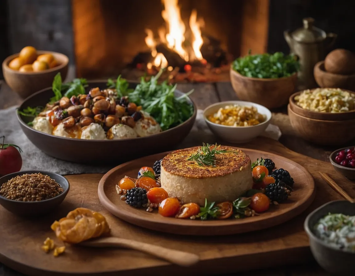 A few dishes prepared from chef on the table